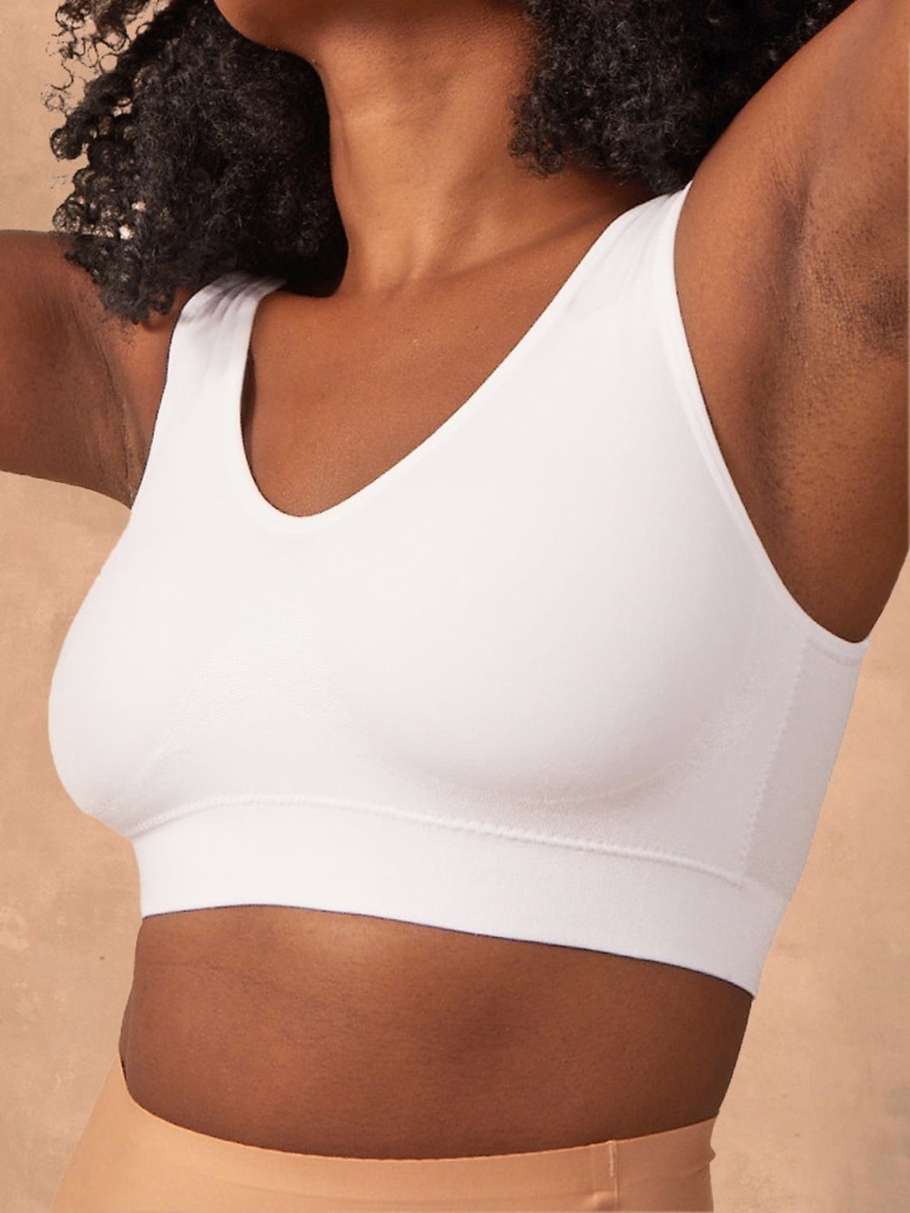 Everyday Throw-On Wireless Bralette in White